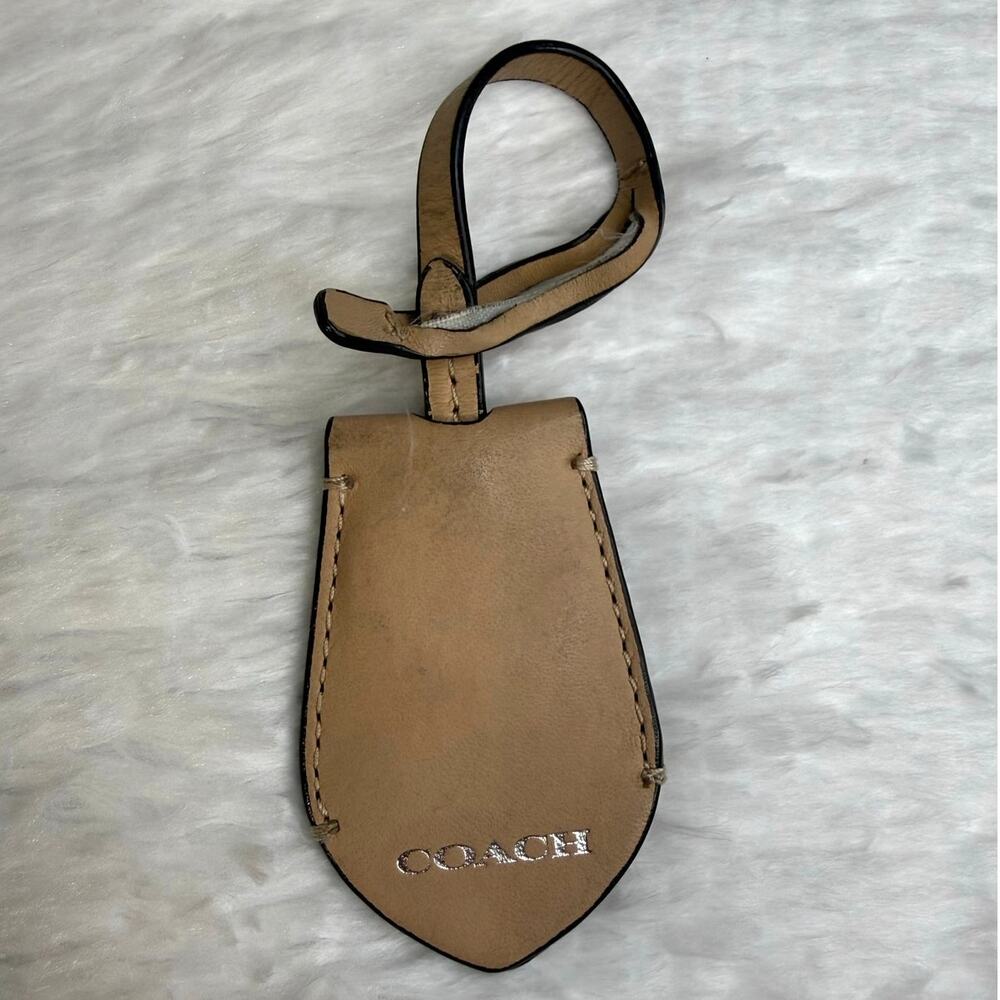 Coach Tan Ring Bag Charm Key Fob